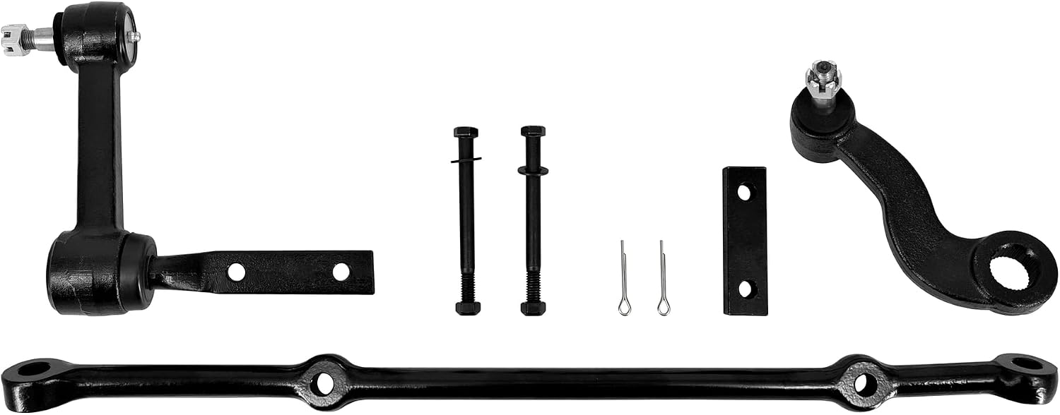 Front Suspension Manual Steering Linkage Kit for 1961–1964 Chevy Impala, Bel Air, and Biscayne (power-to-manual steering conversion) includes idler arm, center link (drag link), and pitman arm