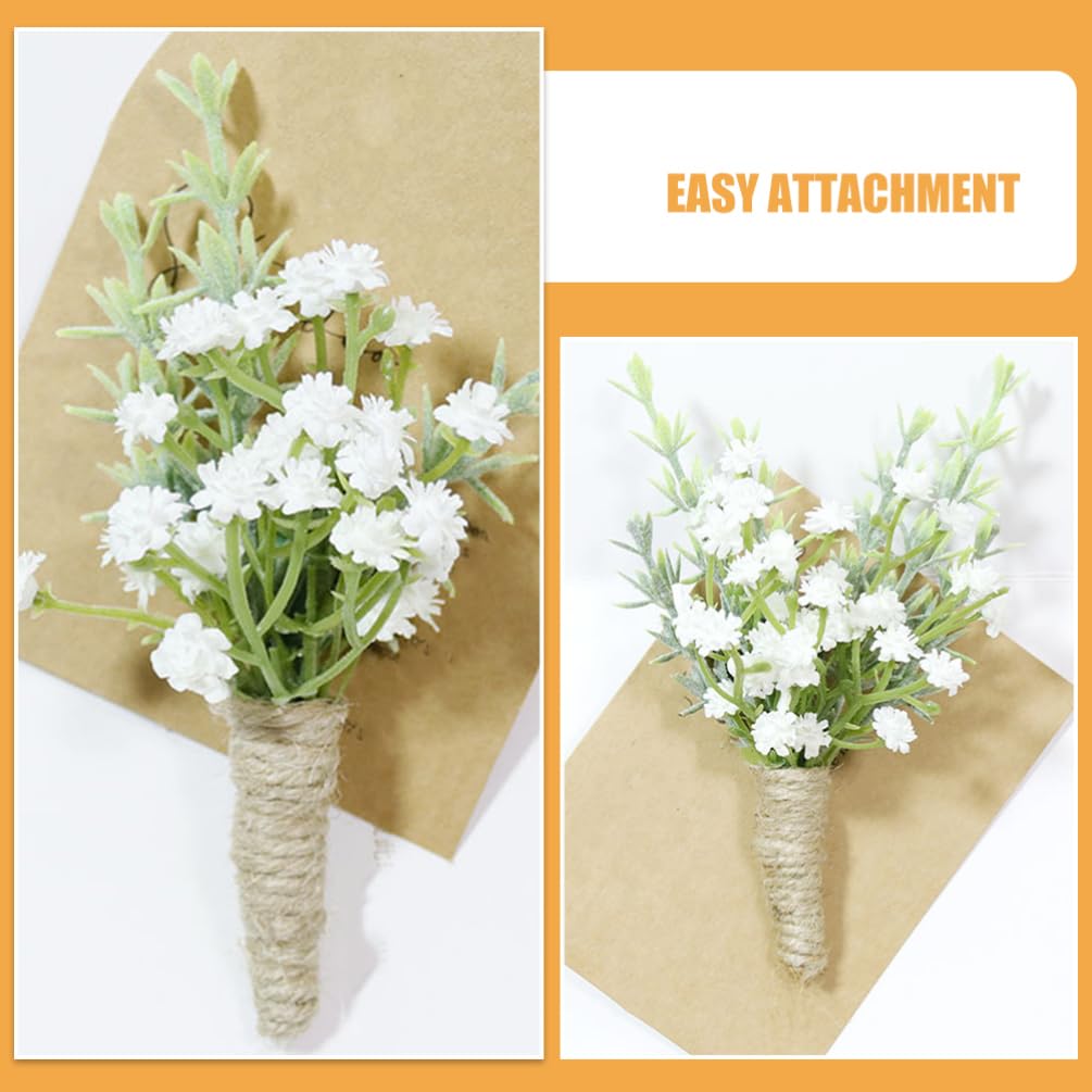ERINGOGO 10stücke Teiliges Männer-Boutonniere Für Hochzeiten Handgefertigte Ansteckblumen Mit Nadel Stilvolle Hochzeitsdekoration Für Bräutigame Und Gäste Langlebige Künstliche