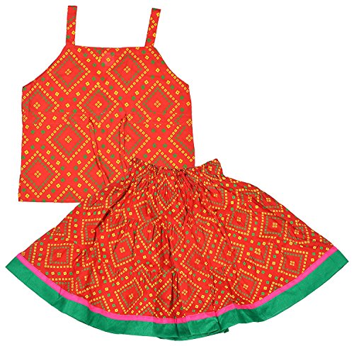 Image of DIAMO Girls' Cotton Lehenga Choli