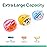 Sukuos Large Weekly Pill Organizer 2 Times a Day, Daily Pill Box 7 Day Easy to Open, Double Protection Medicine Case for Vitamin/Fish Oil/Supplements, Clear (2 Pack)