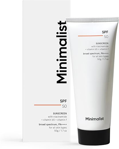 Minimalist Sunscreen SPF 50 PA++++ | Clinically Tested in US (In-Vivo) | Lightweight with Multi-Vitamins | No White Cast | Broad Spectrum | For…