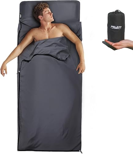 Frelaxy Forro para saco de dormir, sábana de viaje XL y sábana de campamento para mochileros, hoteles, albergues y viajes, cómodo y fácil cuidado,