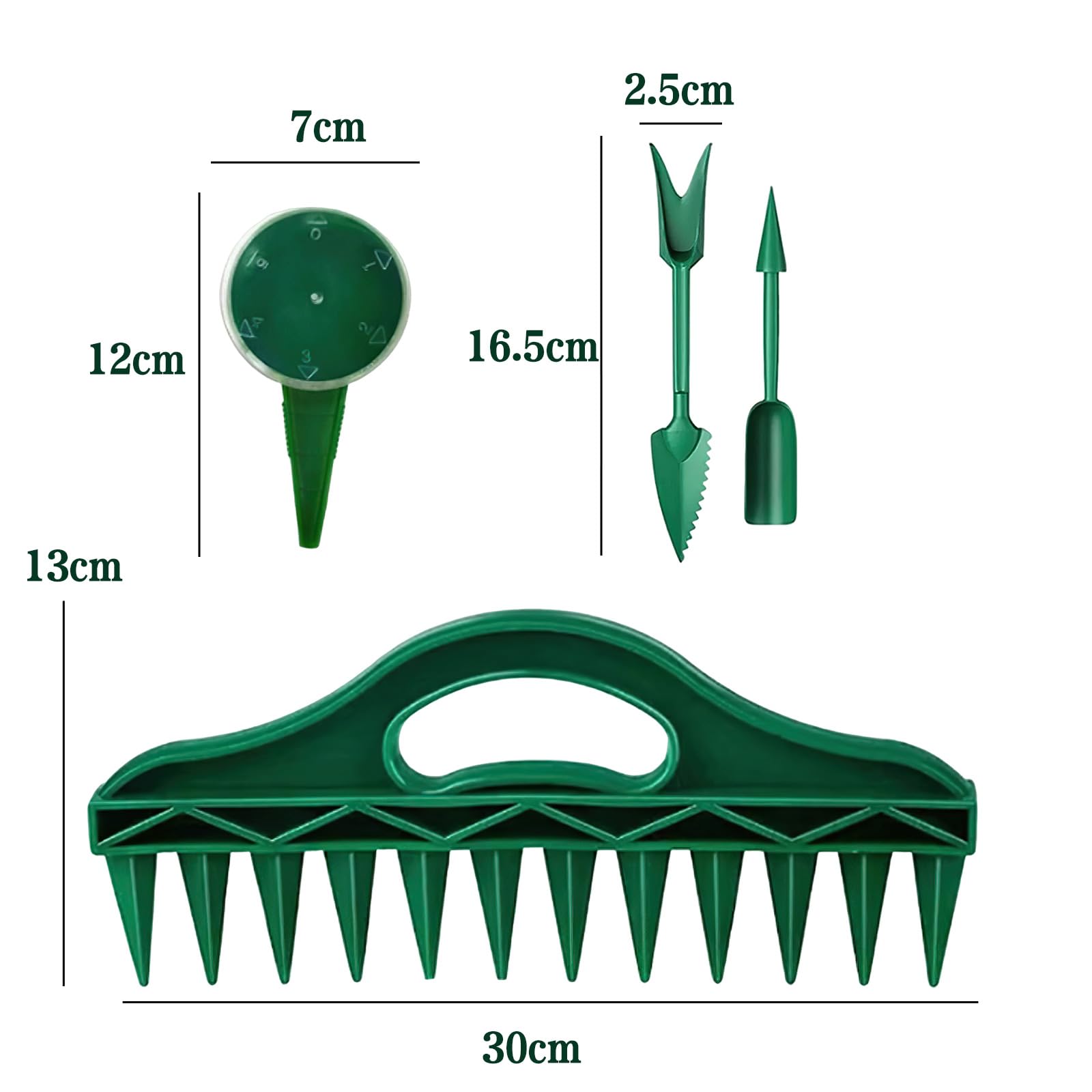 12 Trous Distributeur de Graines Semis, Distributeur de Semences à Creuser dans Le Sol, Planteuse Manuelle Precision, Fournitures de Jardin de Jardinière pour Ferme de Légumes de Jardin (A)