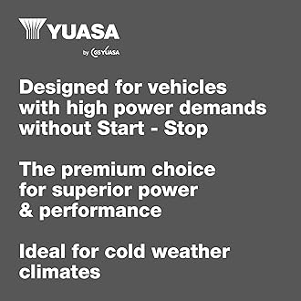 Yuasa YBX5056 12V 40Ah 360CCA Silver Maintenance Free High Performance Car Battery