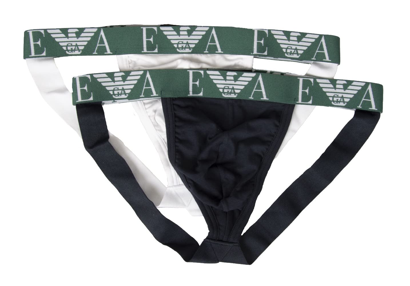 Emporio Armani Jockstrap - Suspensorio - Pack de 2 calzoncillos para hombre, elástico, a la vista, artículo 111932, 3R715, Jockstrap