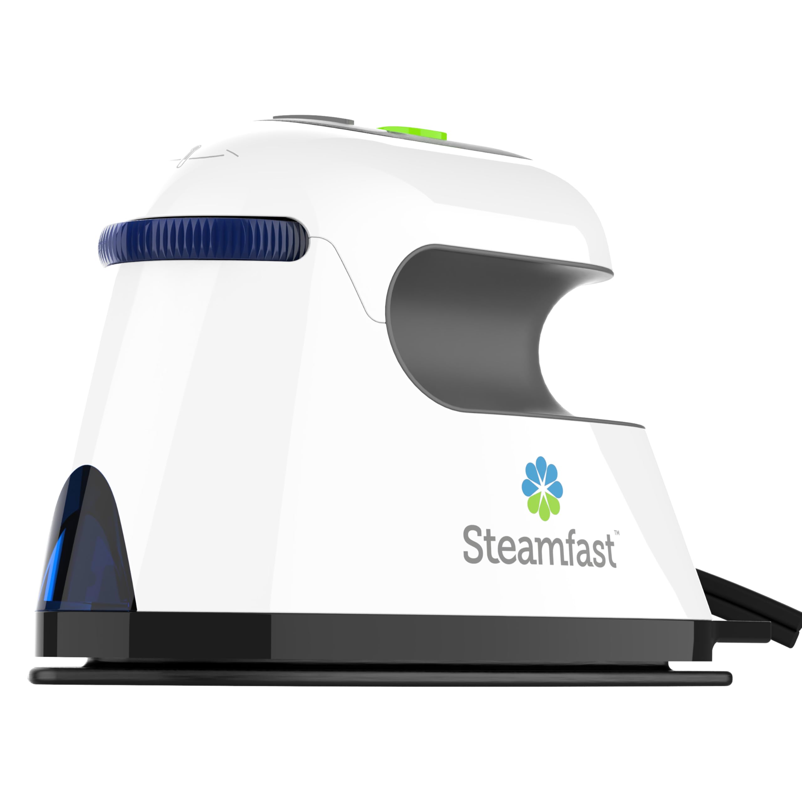 Plancha de vapor artesanal de voltaje dual modal Steamfast, placa base antiadherente, combate las arrugas difíciles, control de temperatura, tiempo de calentamiento rápido, portátil, ideal para viajes, fácil de limpiar, almacenamiento del cable, color blanco