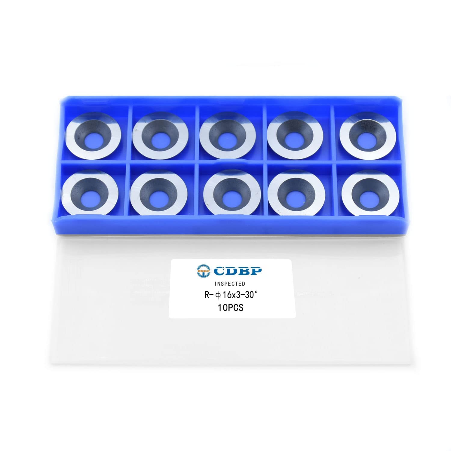 16mm(5/8 inch) Round Carbide Inserts for Woodturning, R16x3mm Indexable Carbide Cutter fits for DIY Woodworking Lathe Wood Turning Finisher Hollower Tools, Ci0, 10 Pcs