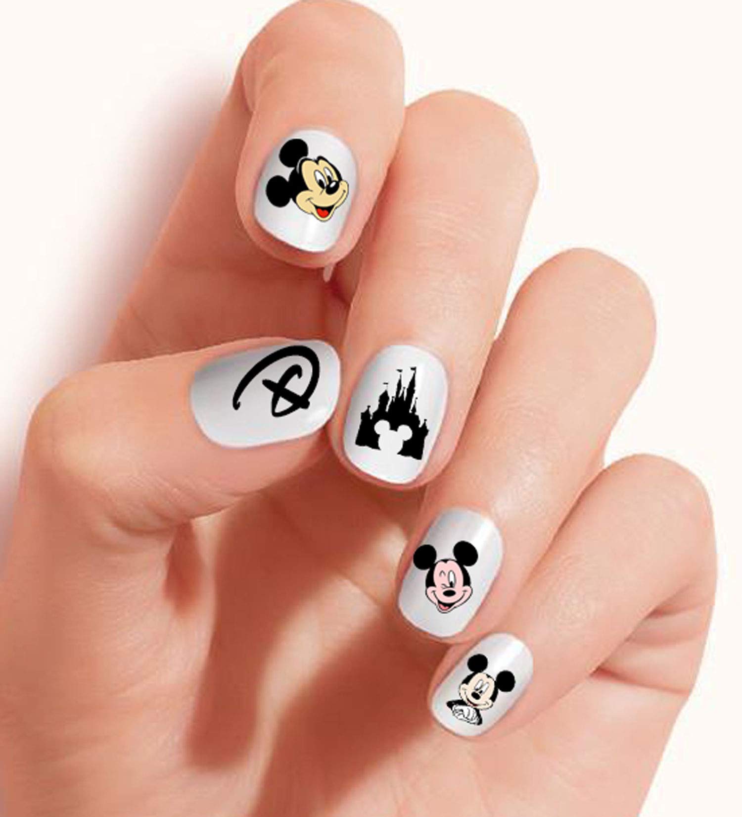 Mickey Clear Vinyl Peel and Stick Nail Decals (NOT Waterslide) by One Stop Nails V3A.