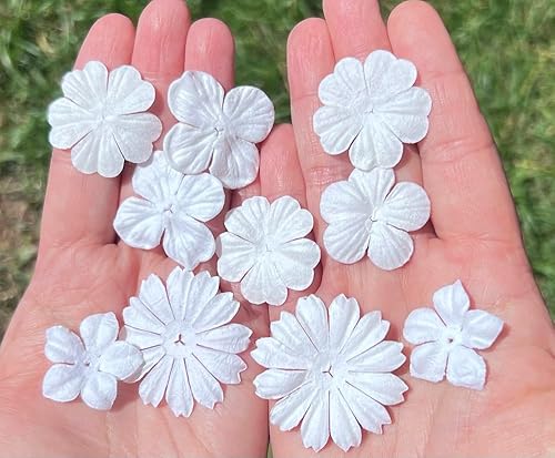 Miniatura 11 de Hecho a mano, 100 piezas de flores de papel de morera de 1.181 x 1.181 in, mini flores de papel, álbumes de recortes, boda, manualidades