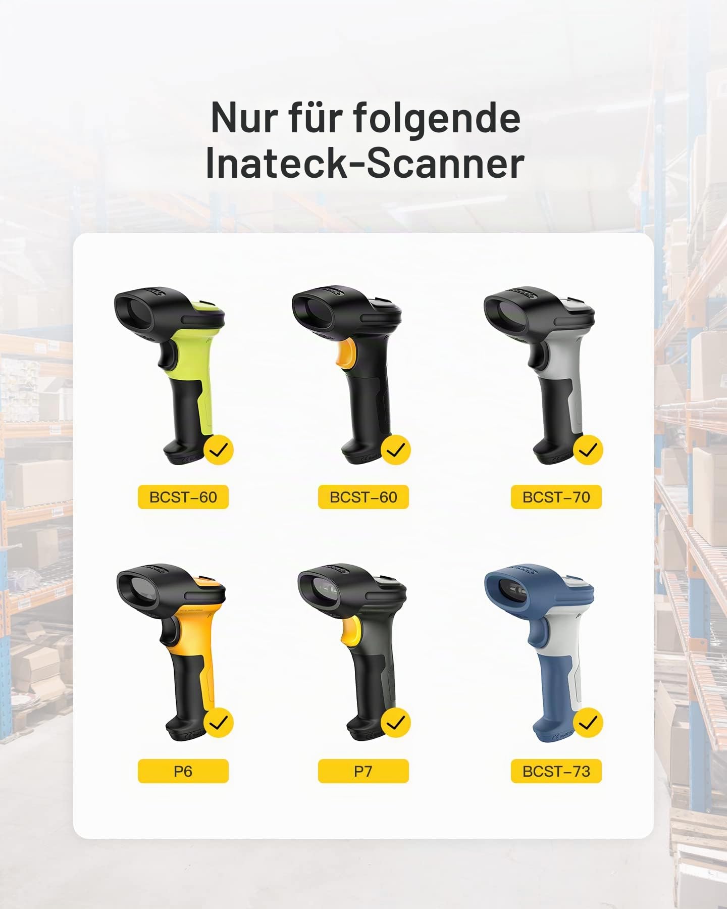 Inateck Barcode Scanner Ladestation, Geeignet BCST-60, BCST-70, BCST-73, P6 und P7, Scanner Nicht im Lieferumfang Enthalten