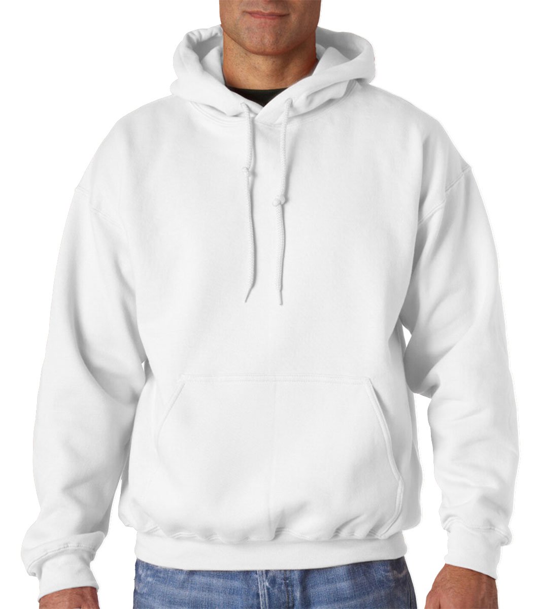 Gildan 12500 - Sudadera con capucha (236 g), color blanco, talla XXL
