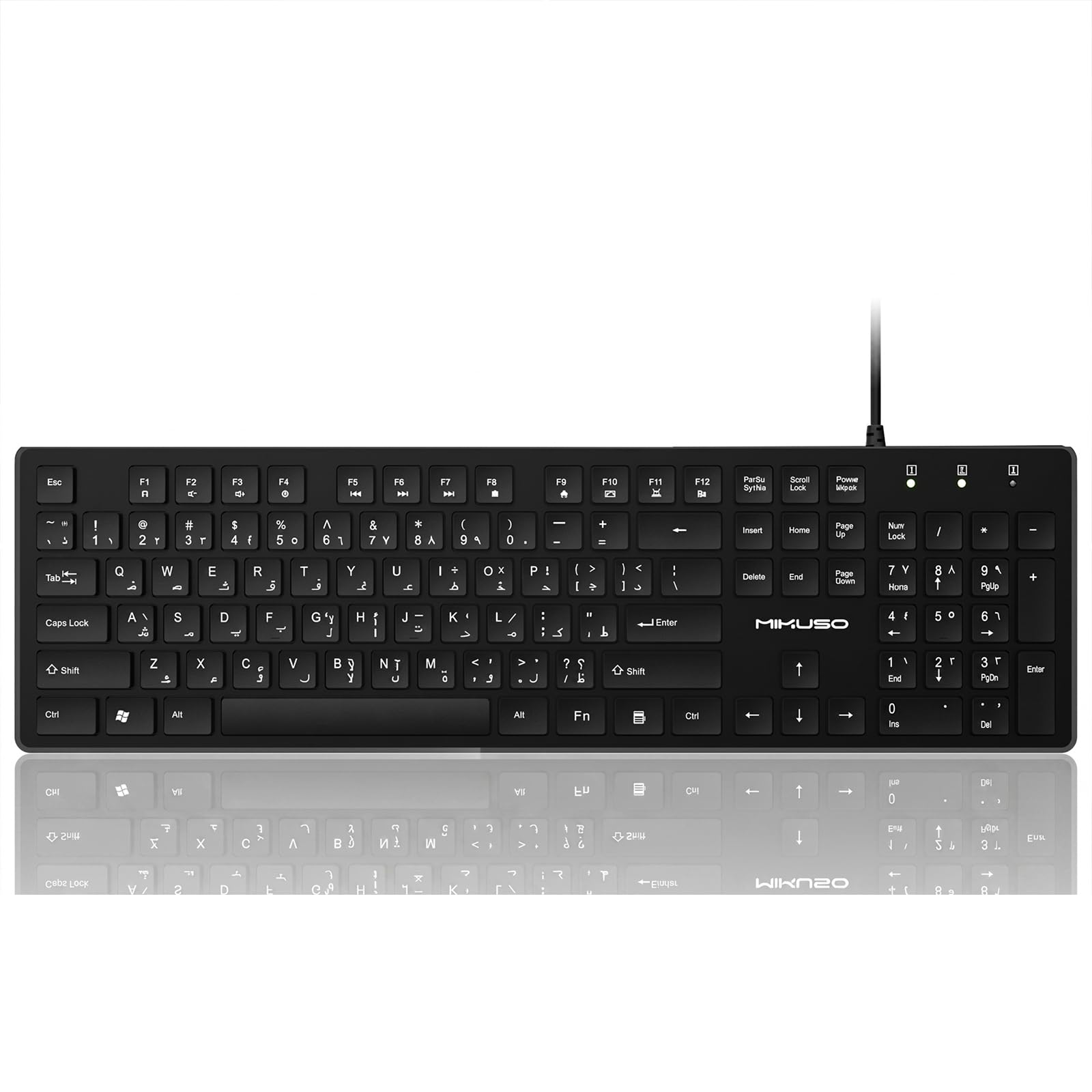 Arabic English Keyboard,Wired Keyboard Not Fading Bilingual Letters