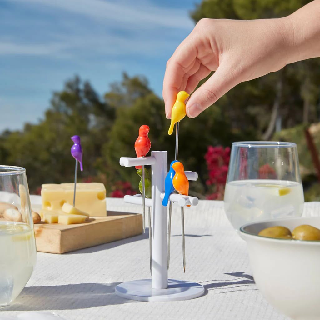 Forchettine Acciaio Inox Forchettine Aperitivo A Forma Di Lisca Di Pesce - Set Da 6 In Acciaio Inox, Con Scatola Stoviglie Originali