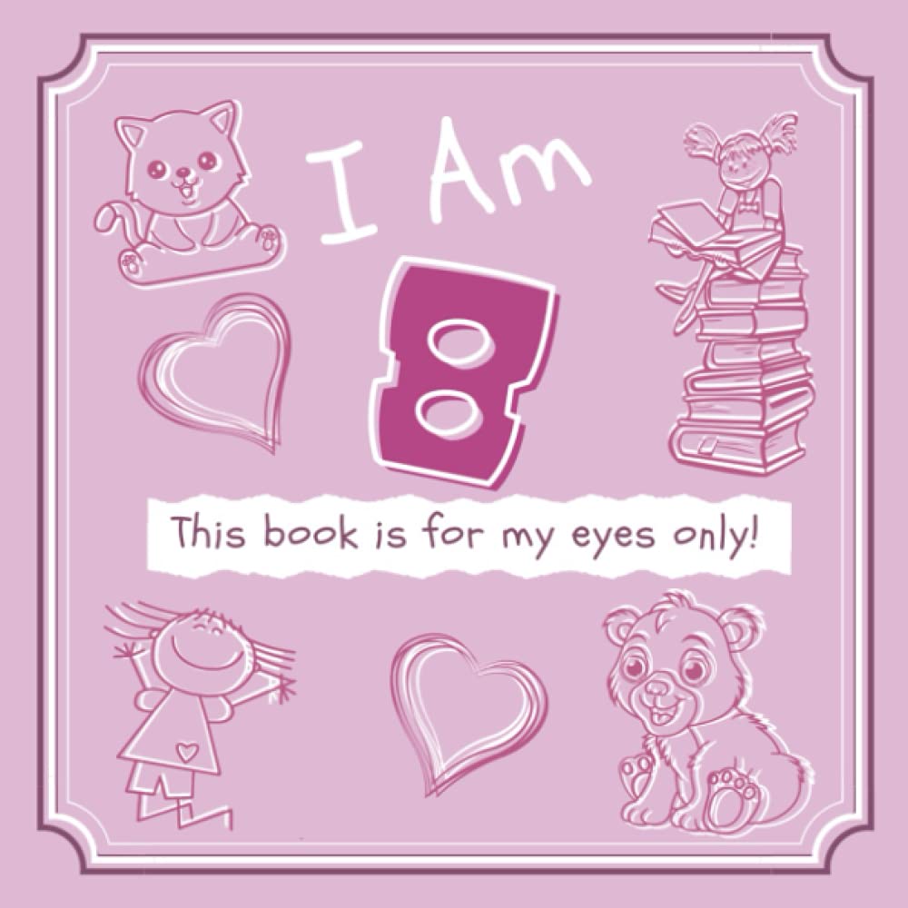 8 Year Old Girls Notepad and Sketchpad: An 8.25" x 8.25" notepad and sketchbook with alternate lined and blank pages