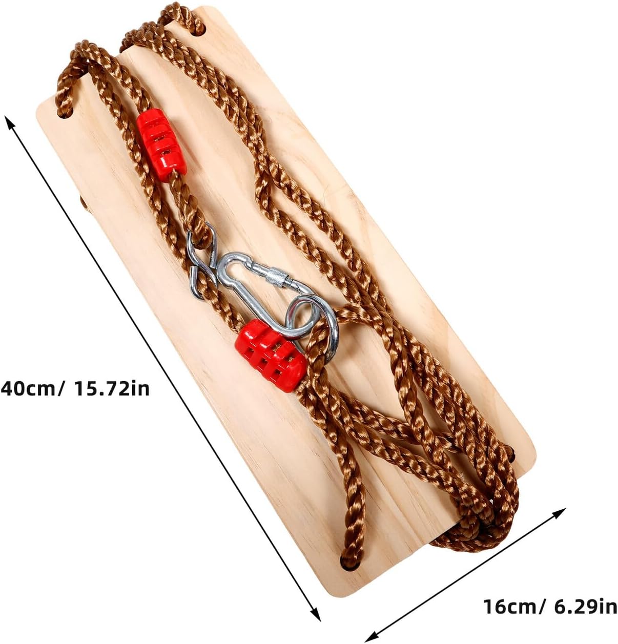 Hanging Wooden Swing Seat Small Indoor Outdoor Play Wooden Swing Chair for Backyard Garden Patio Playground