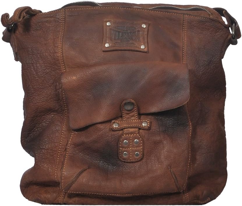 40710 Cognac UNISEX shoulder bags / handbags / leather bags / laptop bags 32cmx32cmx11cm (LxWxH)