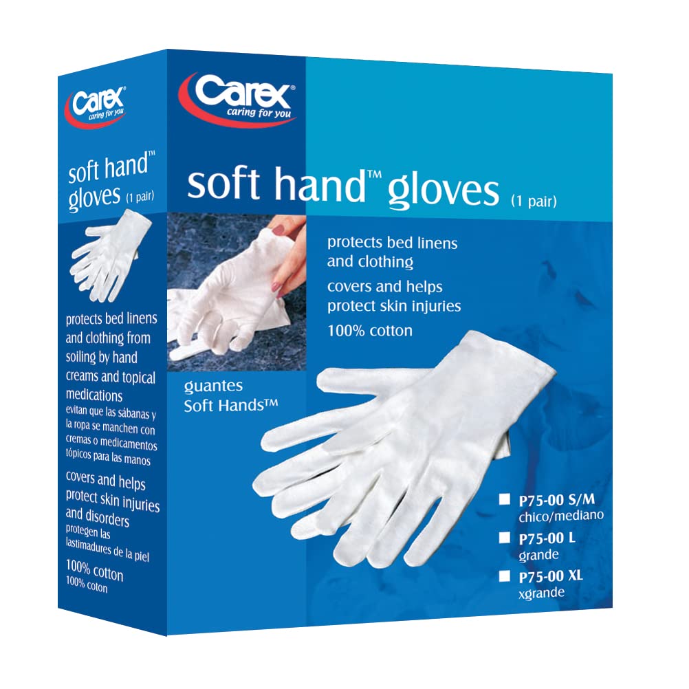 Carex Health Brands Soft Hands Cotton Gloves Large - Image 2 thumbnail