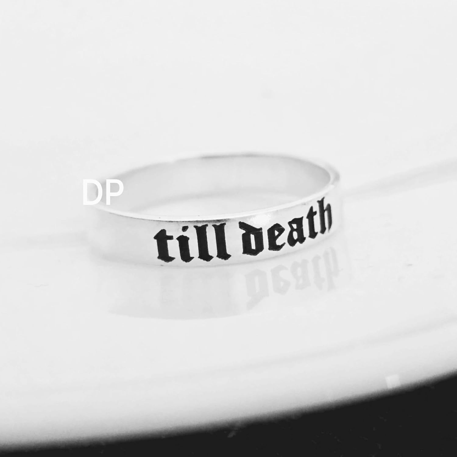 Custom Engraved “Till Death” Ring for Women & Men – 3mm, 4mm, 6mm Band – Personalized Wedding Band, Promise Ring, Couples Ring