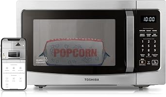 TOSHIBA Smart Microwave Oven with Sensor Reheat, 1.3 Cu.Ft, 1100W | Works with Alexa & App Remote Control, Mute Function, ECO Mode, 12.4" Turntable, Stainless Steel