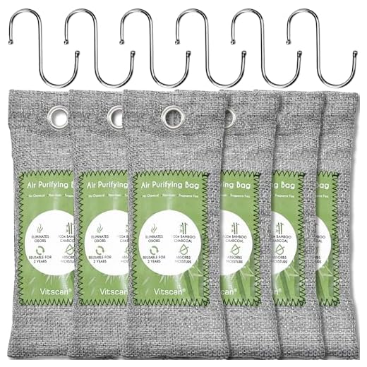 Bamboo Charcoal Air Purifier Bags 6-Pack