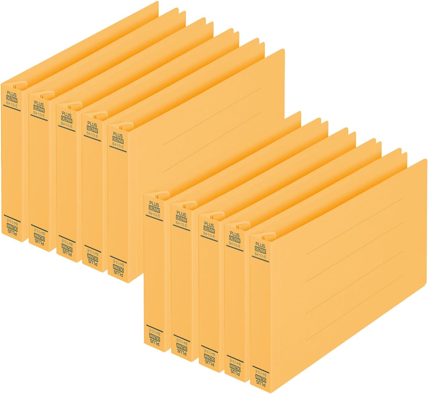 Plus Flat File, Resin Jig 300 Thick Binding, Uniform Slips, Yellow, 10 pcs, NO.062NW, 76-037 x 10