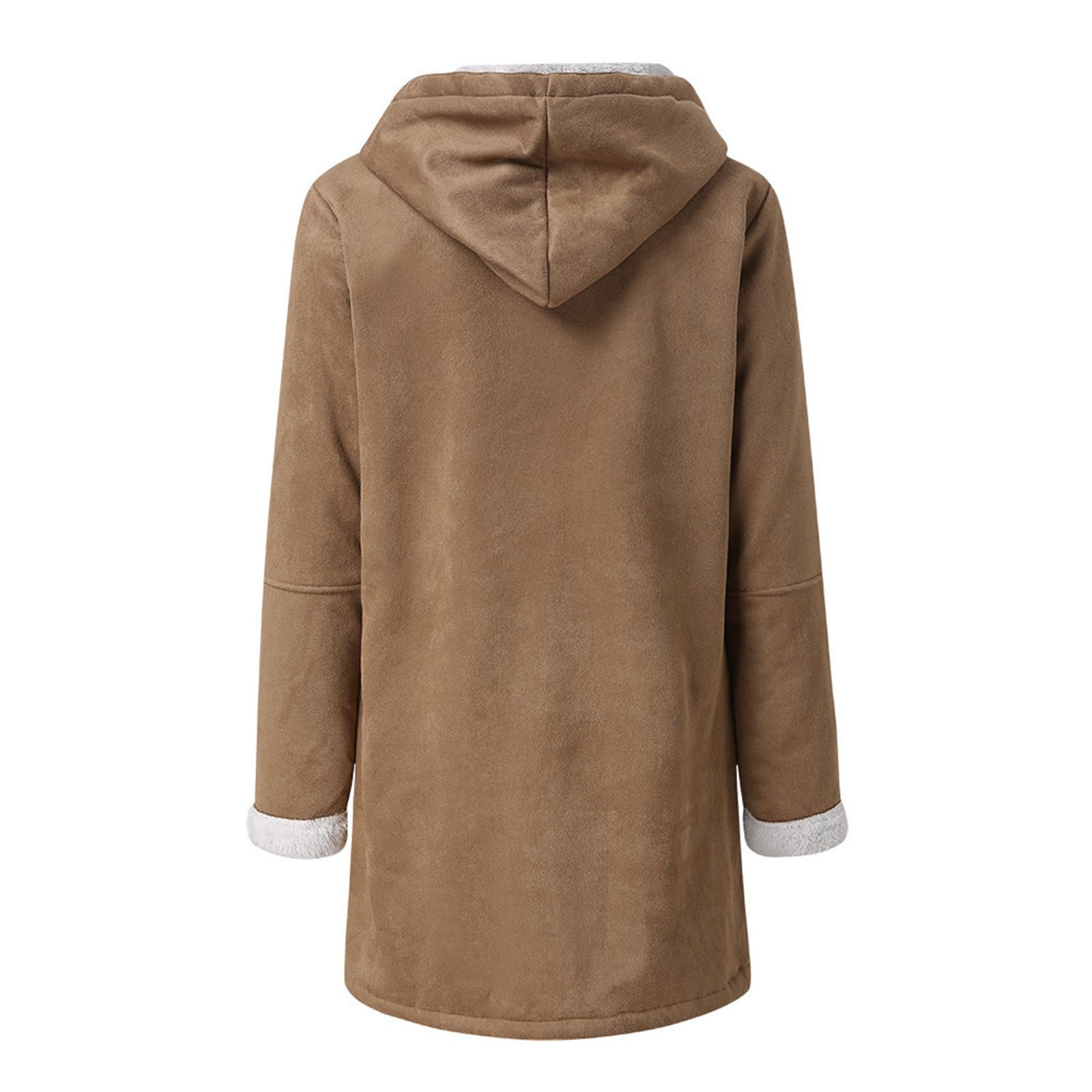 Veste Polaire Femme Avec Capuche,Sweat Polaire Double Face Pour Femmes Manteau En Peluche Matelassée En Fausse Fourrure Veste Parka Hiver Chaude À Zippé Blouson Polaire Femme Zippée Avec Poches