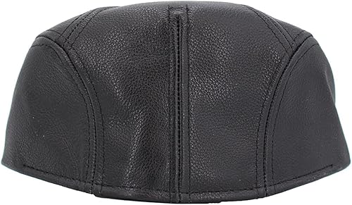 Miniatura 4 de Gorra de piel auténtica para hombre de Newsboy Gatsby Flat Golf Cabbie fabricado en Estados Unidos