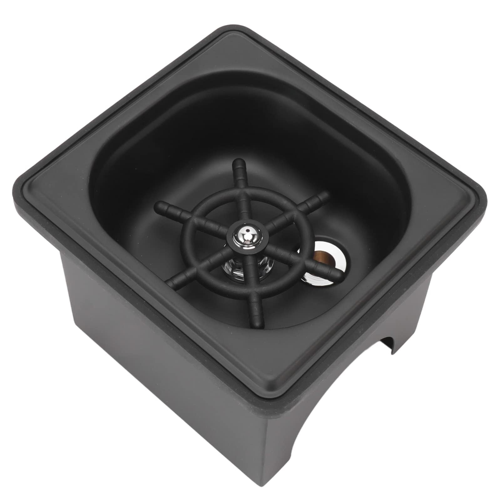 Lavabicchieri Automatico Compatto Nero, Rinser Pitcher in Acciaio Inox per Lavello Cucina, Installazione Rapida, Pulizia Multiangolo, Adatto per Casa, Bar, Caffetteria, Ristorante e Locali