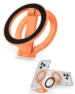 Magnetic Phone Stand for Magsafe, Dual-Sided Magnet Finger Loop Foldable 360°Rotation Kickstand Mag Safe iPhone Grip Cellphone Ring-Style Holder for Apple 17/16/15/14/13/12 Series&MagSafe Car Mount - Amazon product rated Grade A
