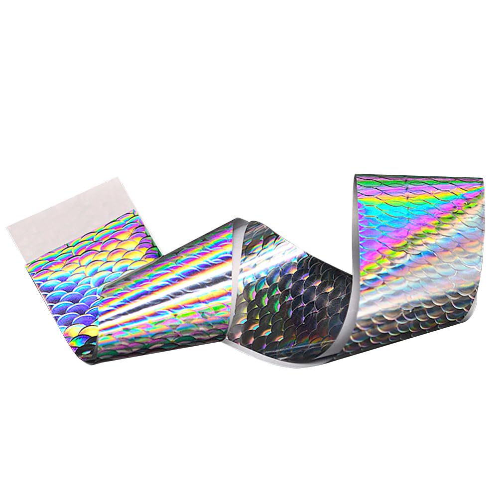 MiOYOOW Colorful Fishing Lure Tape, Lure Hot Stamping Foil Film Fish Bait Reflective Decoration for All Tackle Needs