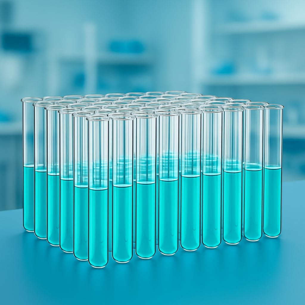 Bello Borosilicate Glass Test Tube Size-12X75, Round Bottom Set Of 100pcs Ideal for School, College, Lab Laboratory and Education | for All Types of Samples