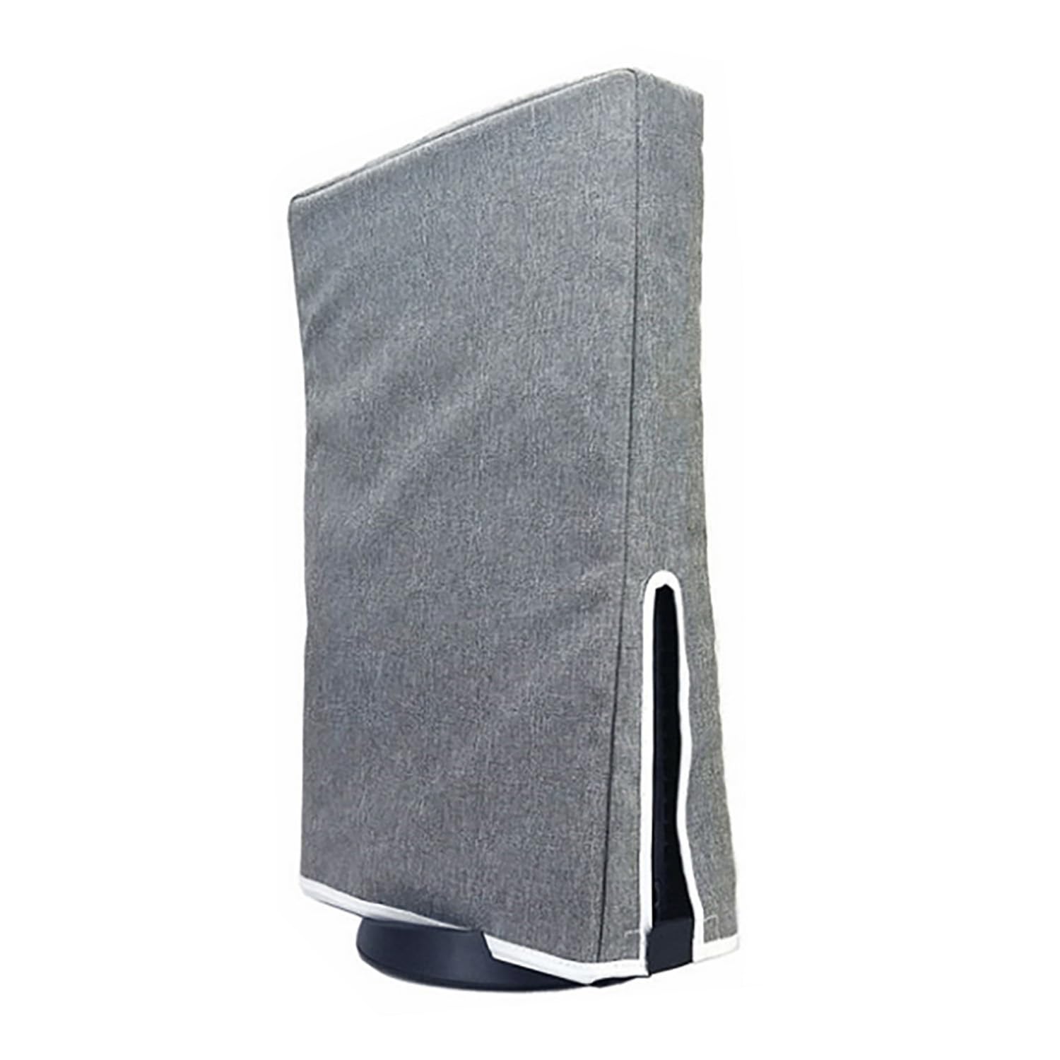 Spielkonsole Staubschutz für Playstation 5 Schlank, Horizontale/Vertikale Abdeckung Sleeve PS5 Slim Schutzhülle Anti-Scratch & Staubdicht Zubehör (Vertikale Abdeckung Grau)