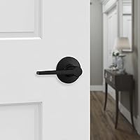 Vista 6 de Yaxa Basics Manchester - Manija de paso de puerta, paquete de 6, 2.6 x 5.4 pulgadas, negro mate