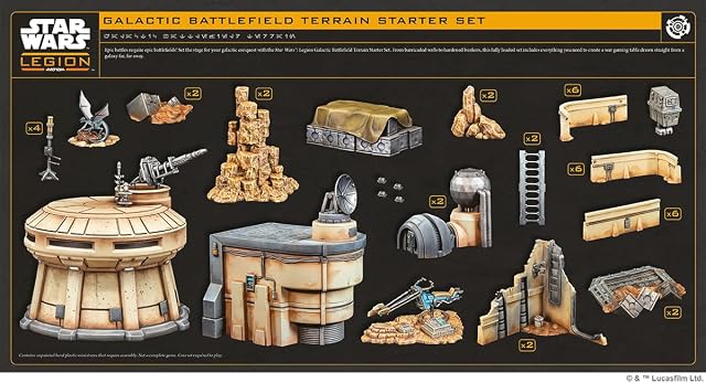 Foto 4 de 4 de Asmodee, Star Wars: Legion - Galactic Battlefield Terrain Starter Set, Expansión, Atomic Mass Games…