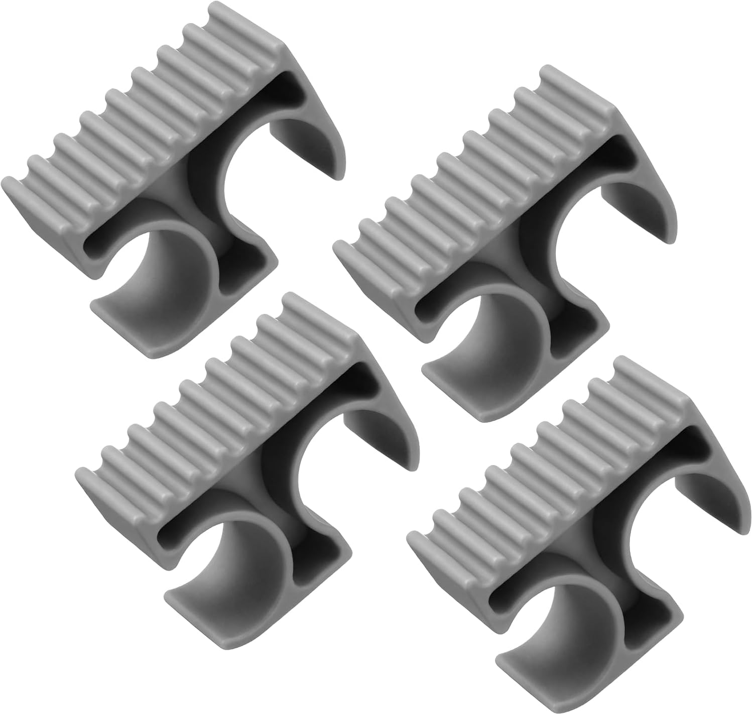 Treela 4 Pcs Bimini Top Support Pole Clips Holder Top Rod Clip Brackets Hardware - Durable Plastic, Corrosion & UV Resistant, Ideal for Boats, Yachts & Kayaks
