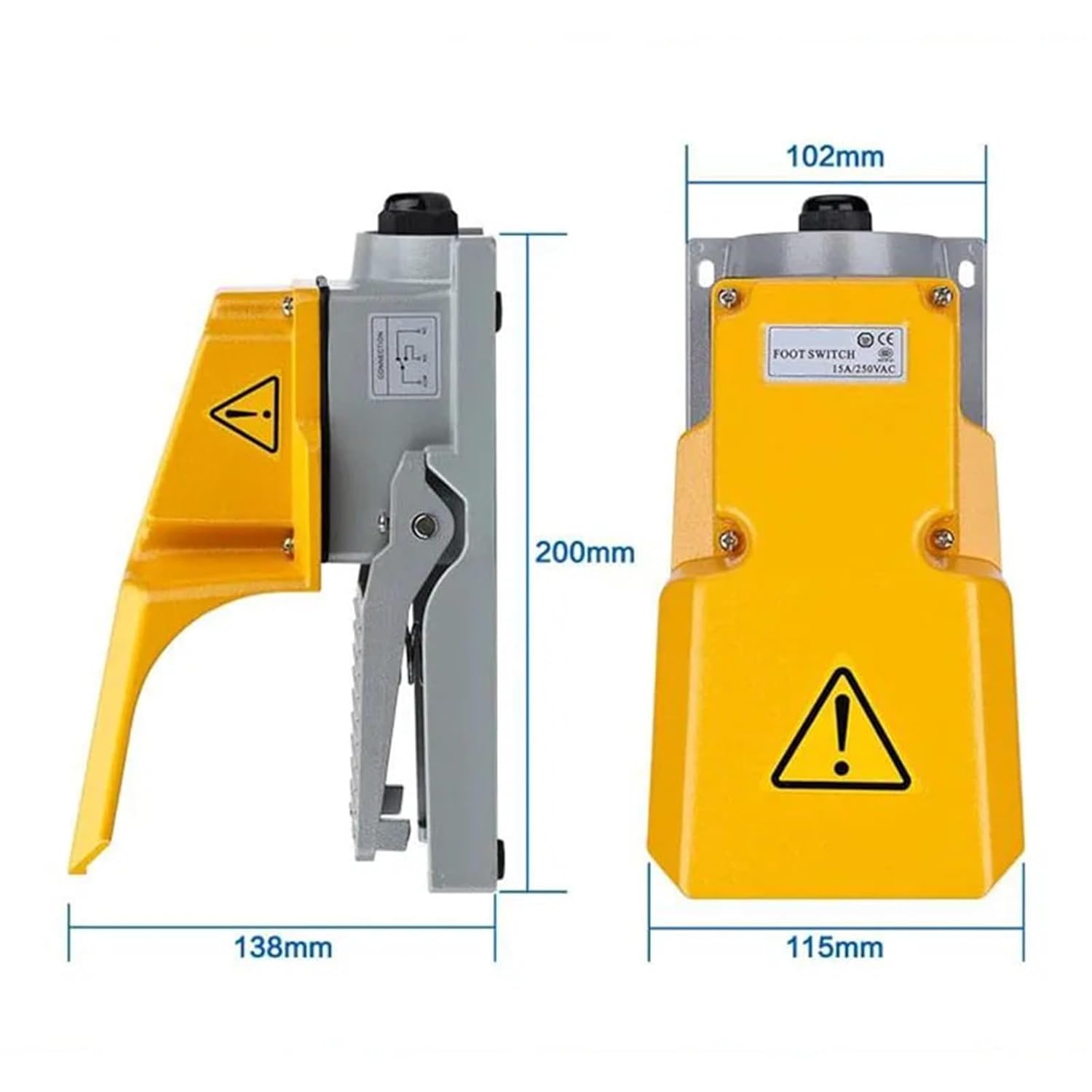 F-302B Assurance Heavy Duty Type Aluminum Travel Foot Switch