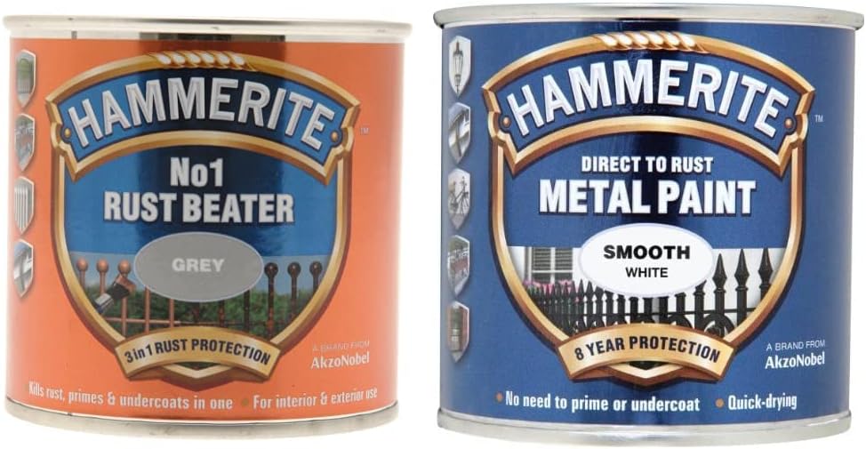 Hammerite 5158238 250ml Number 1 Rust Beater Grey & Direct to Rust