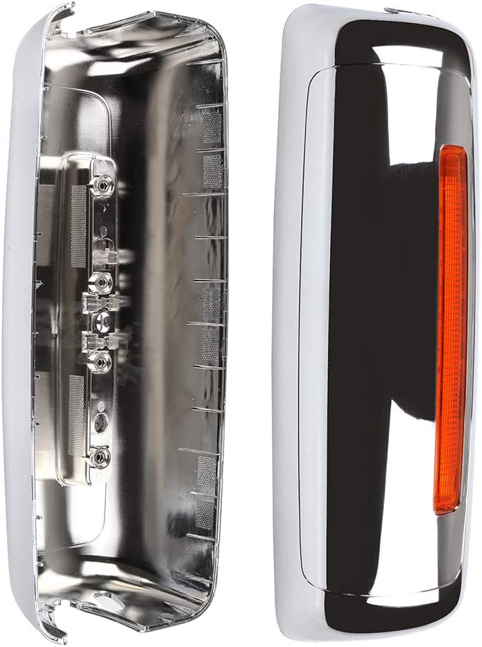 Truck Hood Mirrors Caps Door Mirrors Caps Fit for 2002-2018 for International Prostar Lonestar Mirrors Caps with Left and Right Side Mirrors Caps with Chrome Housing LED Light