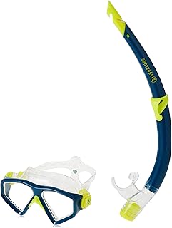 AQUALUNG SPORT AQMSS1 NEW AQUASPHERE SATURN MASK & SNORKEL TRANS/BLUE carta Football, One size