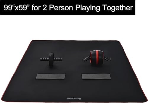 Miniatura 5 de Tapete de ejercicio para AB Roller AB Mat delgado de grande, manta de pícnic, impermeable, negro, largo, plegable, de tela de poliéster Oxford, para