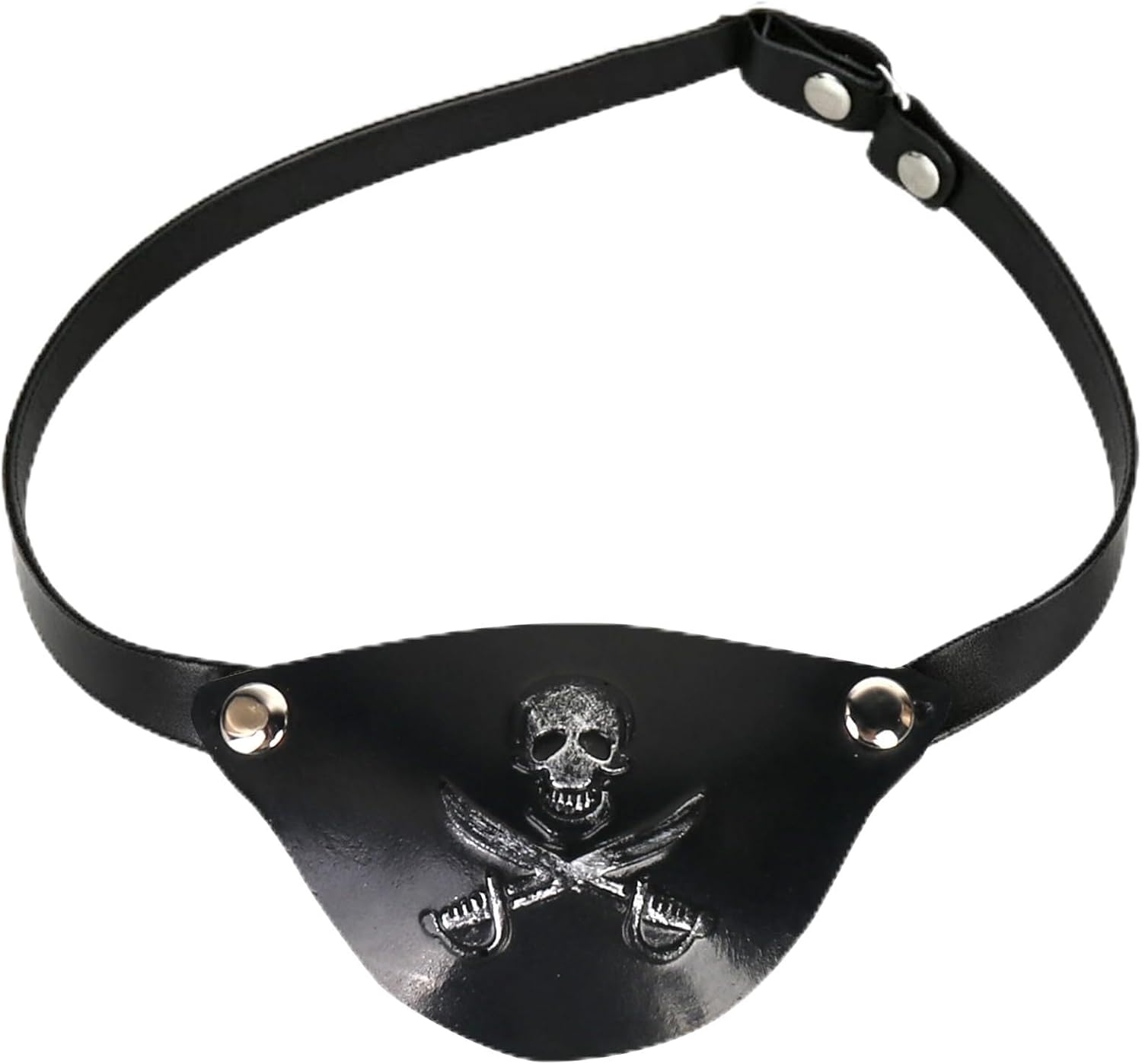 HOTTERCOS Pirate Eye Patch, Adjustable Eye Patch Costume Accessory Faire | Halloween Party Cosplay Renaissance, Soft and Safe, Suitable for Right Eye and Left Eye