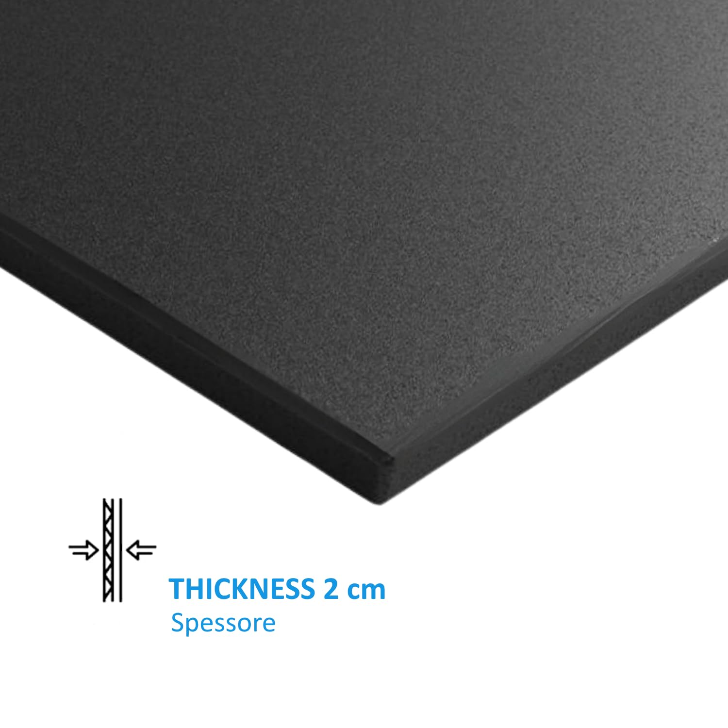 Pavimento Gommato Palestra 100x100x2 o 3 cm Antitrauma Antiscivolo Fonoassorbente per Sala Pesi Palestra in Casa Pavimentazione Tappeto Home Gym (4, 100 x 100 x 2 cm)