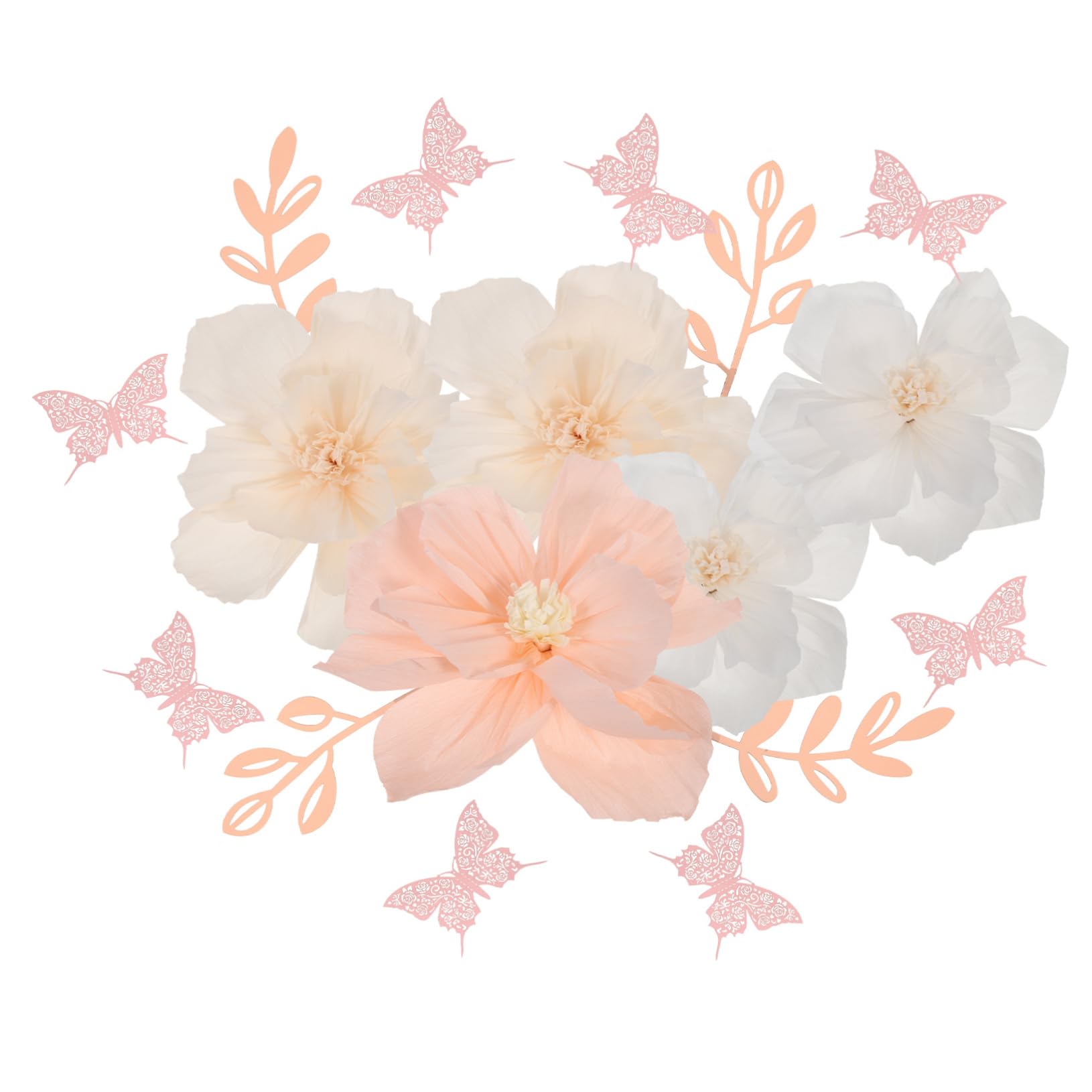 Ensemble de fleurs en papier VOSAREA de décoration murale pour fête et mariage