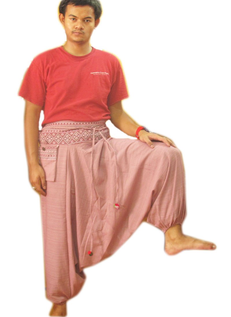 Ttricche Pantaloni Harem Unisex Casual Boho Aladdin Alibaba Harem - Foto 11