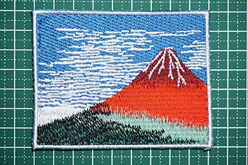 [Importação do Japão] 100% bordado Verclo Patches Hokusai Katsushika A0223