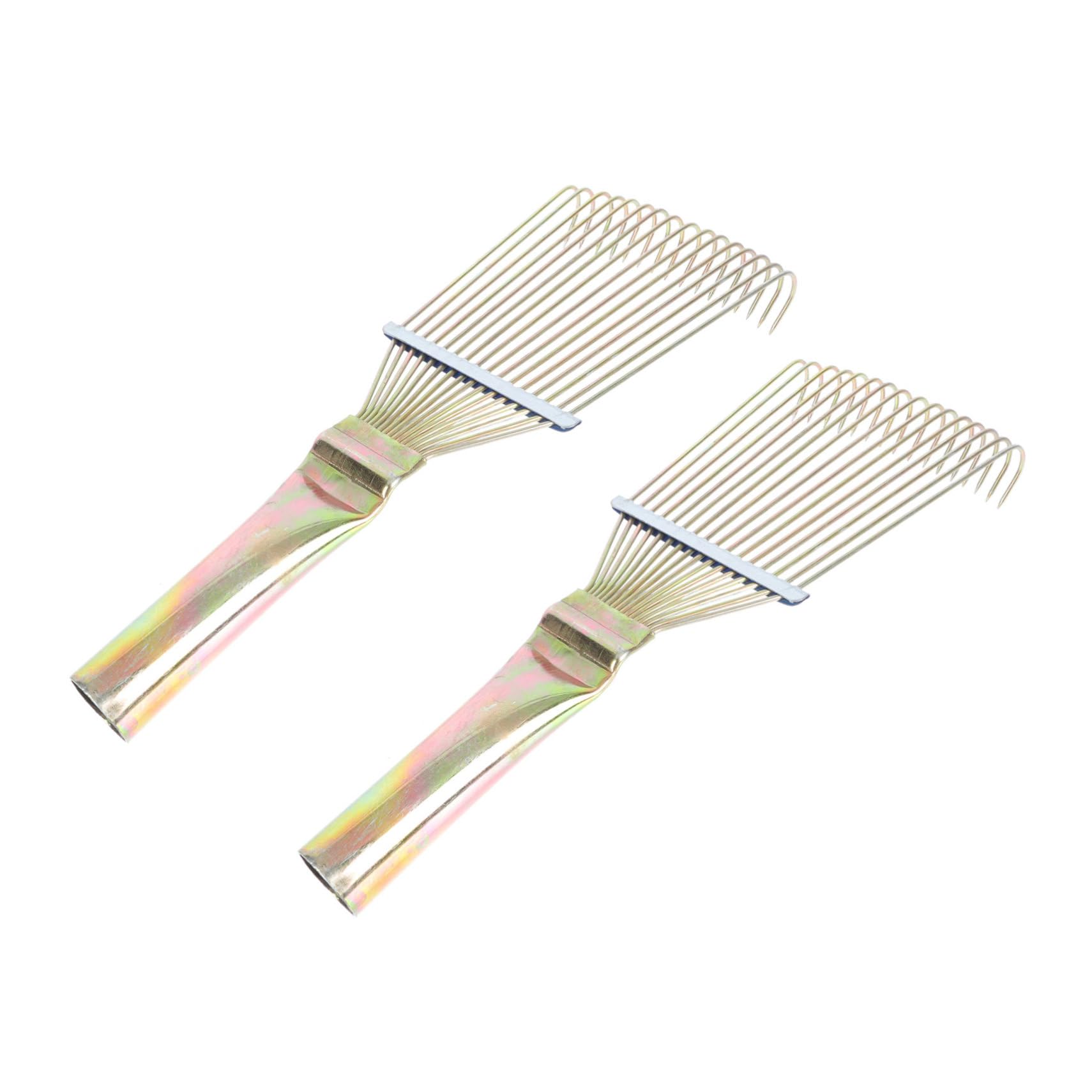 GOOHOCHY 2Pcs Wool Rakes Portable Animal Combs for Livestock Pets Smooth Hair Combs for Cattle Sheep Dogs and Cats Ergonomic Design Compact Easy to Store
