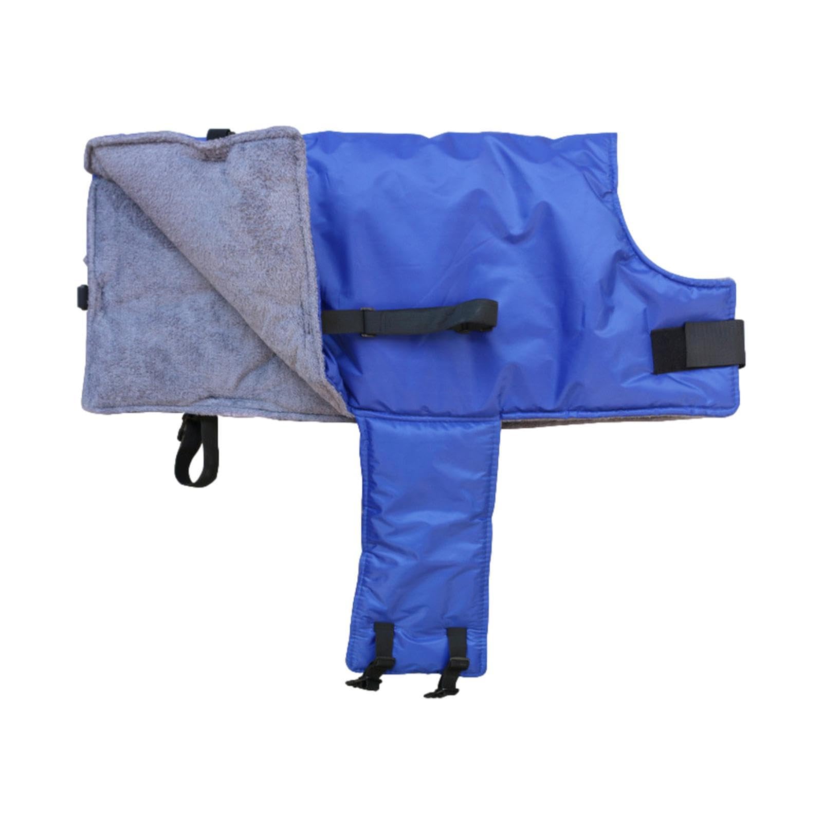 FLAVAS Sheep Blanket, Windproof Calf Saver Coat, Soft Oxford Windproof Calf Warmer Jacket, Thickened Blue Calf Saver Warming Coat For Belly Protection