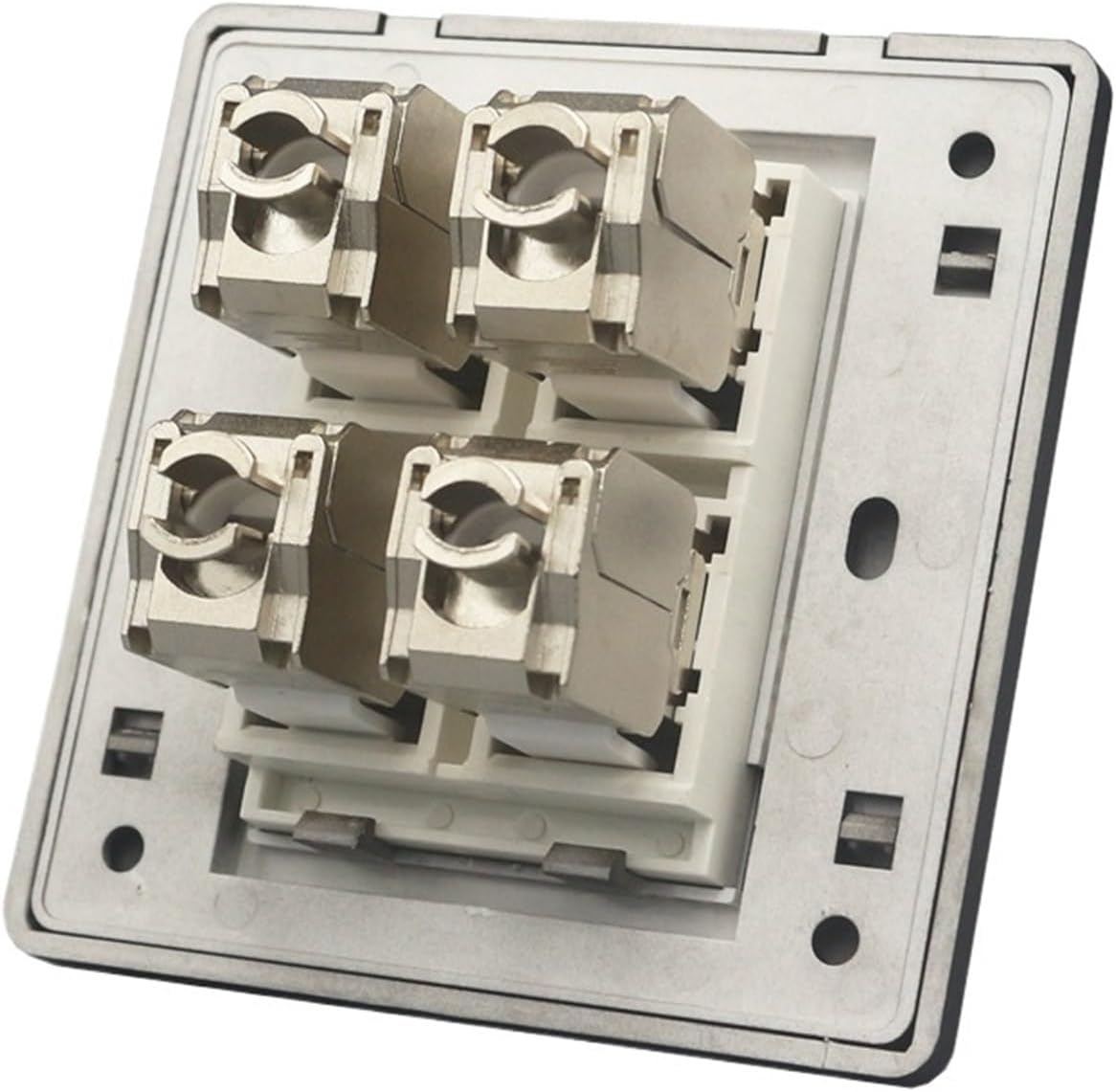 4 Groups CAT7 CAT.6A RJ45 LAN Ethernet Cable Wall Plate) with 8P8C Shielded CAT6A 7 Keystone Jacks(CAT7)
