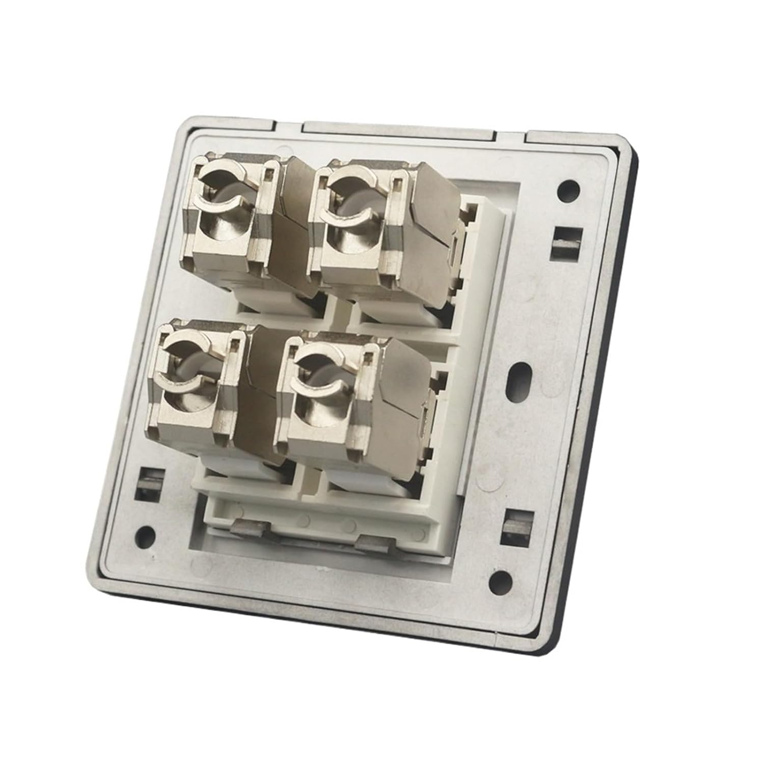 4 Groups CAT7 CAT.6A RJ45 LAN Ethernet Cable Wall Plate) with 8P8C Shielded CAT6A 7 Keystone Jacks(CAT6A)
