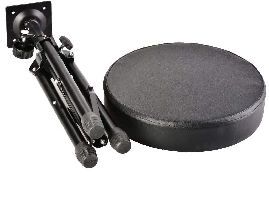 Drum Thrones Adjustable Padded Drum Stool with Anti-Slip Feet for Adults and Kids (Upgrade-Black)